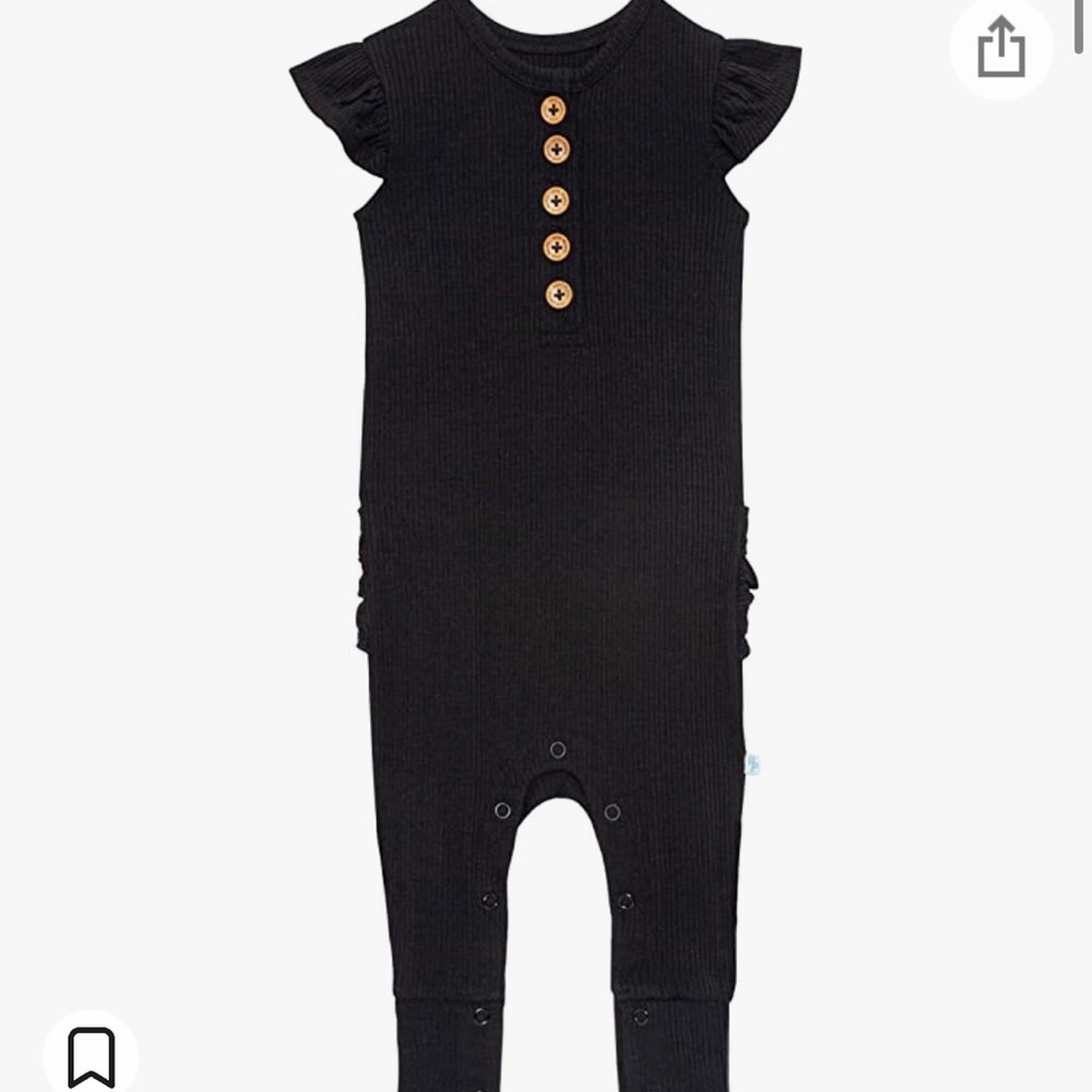 POSH PEANUT LIKE NEW RIBBED ROMPER 18-24 MONTHS